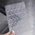 Nail art stencil sticker met paarden en gelukssymbolen in de stijl F-3 voor nagels - Paard & Munt Stijl (F-3)