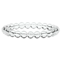 8mm natural clear crystal quartz beaded stretch bracelet with high transparency - White Crystal