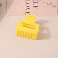 5cm square matte yellow hair claw clip made of durable PS material for women - Bulk/5cm / Yellow