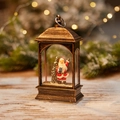 Lámpara plana vintage cepillada en oro (Papá Noel) / Estilo sin agua