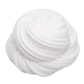 Macro detail of fluffy white cotton butter slime texture with colorful speckles - 60ml / White