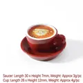 Miniatura tazza di caffè rossa e piattino per casa delle bambole con design Babbo Natale - Tazza Babbo Natale Latte