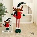 Adjustable plush Christmas reindeer doll with sequins, height extends from 48cm to 68cm - Telescopic-Reindeer