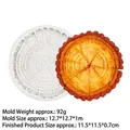 Annual ring texture silicone mold for fondant and chocolate with product dimensions - Gray Tree Rings Style (15-1252) / 12.7x12.7x1cm / Gray