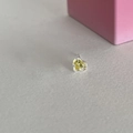 Elegant heart-shaped yellow zircon stud earrings with premium silver plating finish - EH0488/Yellow Heart Gemstone Stud
