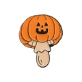 Spilla in smalto con design creativo a forma di zucca di Halloween e fungo arancione - Fungo Zucca di Halloween (QHXZ1458)