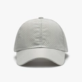 Light gray laser-perforated quick-dry sports baseball cap with breathable fabric - Light Gray