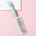Peine de pelo lindo con forma de conejo verde menta antiestático para peinado diario suave - Verde Nórdico