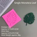 Rosa Silikonform mit Monstera-Blatt für DIY-Torten, Fondant und Schokoladendekoration - Einzelnes Monstera Blatt Form