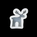 Cartoon elk shaped white silicone mold for DIY Christmas candles and handmade soap - Large / Translucent