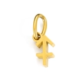 Golden Sagittarius zodiac charm in polished stainless steel for DIY jewelry making - Sagittarius (Gold)