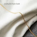 Polished gold curb chain necklace made of durable titanium steel for a minimalist look - Curb Chain (45cm) / Gold