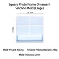 Large square photo frame silicone mold 18.2cm for DIY resin craft and Valentine gift - Square Photo Frame Silicone Ornament Mold (Large)