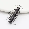 Dettaglio di una chiusura multi-filo gunmetal di 27mm per 10mm per creazione gioielli - 27mm/5 File / Canna di fucile