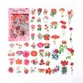Set da 40 adesivi vintage Garden Diary in PET con disegni botanici di rose e fiori - Diario del Giardino