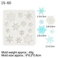 Siliconen mal met sneeuwvlokken in 11 stijlen voor DIY-fondant en chocolade bakken - Diverse Sneeuwvlokken Stijl (15-60) / Grijs