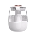Witte en roségouden USB-luchtbevochtiger voor bureau met transparante tank en H2O-tekst - Standaardtype / Wit