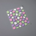 Stickers nail art 3D M-145 avec blocs pastels en relief sur support transparent - M-145 Série Macaron irrégulière(M-145)