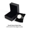Classic black small watch organizer box with soft velvet pillow for display 9.5x9.5x7cm - Classic Style - Small / Black