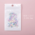 Mix of 100 colorful heart resin charms for nail art and DIY crafts in macaron pastel tones - Model L277-Size 5.5mm*4.5mm(L277)