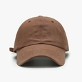 Classic dark brown cotton dad hat with adjustable strap and curved brim for outdoor wear - Camel