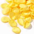 Flat lay of numerous yellow silk artificial rose petals for wedding and party decoration - Yellow (38)