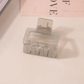 Translucent grey rectangular matte shark hair claw clip for thick hair styling - Bulk/5cm / Jelly Grey