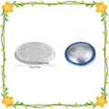 Siliconen bloemen ronde bordvorm met zilveren bloemenreliëf voor DIY-hars 9.5cm - Klein rond kantplateau