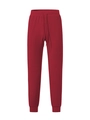 Men's waffle texture jogger pants in burgundy with drawstring waist and ribbed cuffs - S / Burgundy