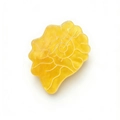 Bright yellow shell hair claw clip with nautical marble texture and white spiral patterns - Yellow Conch