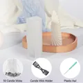 Stierhorn Silikonform Set mit 50 Dochten, Halter und Ahle für DIY Kerzen - Stierhorn-Kerzenform + Werkzeugset 1
