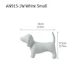 Figura de perro salchicha de cerámica blanca, tamaño pequeño 14cm para el hogar - Pequeño / Blanco