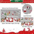 Detail of Merry Christmas wall stickers featuring Santa, reindeer and snowman layout - HM92077