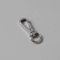 Silver metal lobster clasp with rotatable ring and polished electroplated finish - Silver Lobster Clasp / Silver Gate Hook