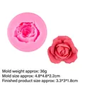 Stampo in silicone per rose rosa per decorazione torte con specifiche dimensionali - 3# Fiore di Rosa (15-870) / Rosa