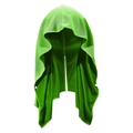 U-shaped cooling hooded towel in neon green with mesh fabric and snap buttons - Button Shawl Style / 63*30CM / Fluorescent Green