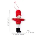 Pendentif soldat Casse-Noisette en tissu rouge et blanc pour décoration de Noël - Chapeau Rouge Manteau Rouge