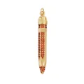Pendentif crayon doré avec zircons orange pour création de bijoux DIY collier - Crayon en Zircon Rose Doré