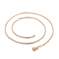 Polished rose gold twisted rope chain necklace for women with secure lobster clasp - 500*2mm