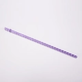 Close-up of a purple Tritan reusable straw with a unique twisted spiral design texture - Purple