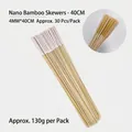 Bamboo sticks with color coating tips, 4mm diameter and 40cm length for Halloween decor - Nano Bamboo Sticks (40CM) 1 Pack