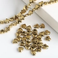 Perline di vetro dorate da 8 mm a forma di cuore per gioielli DIY e bracciali lucidi - Doratura
