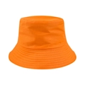 Cappello a secchiello classico in cotone arancione con cuciture sulla tesa larga - M (56-58cm) / Arancione/Nero