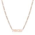 Rose gold 304 stainless steel NK chain necklace with Pisces constellation pendant - Rose Gold Pisces