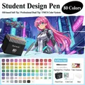 80-color dual-tip alcohol art markers set with carry bag and organizing base - [5th ​​generation Soft Tip] Standard 80 Colors / Includes 6 Gift Items