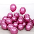 Thick metallic rose red latex balloon for birthday and wedding party decorations - 12 Inch 2.8g (50 Pieces/Pack) / Rose Red