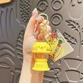 Simpatico portachiavi luce notturna a forma di cane giallo con anello dorato - Cane Giallo