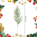 Vista detallada de rama de ciprés artificial de 35 cm para corona de Navidad DIY - Verde Oscuro (Hoja de Ciprés Monocolor)
