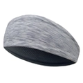 Elastic marl grey and white breathable sports headband for running and yoga - Space Grey