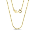 Minimalist S925 sterling silver thin chain necklace with gold plating and Italy 925 hallmark - 40CM / 18K Gold